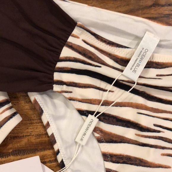 Ocean Blue Amaryllis Bikini Swimsuit M - Picture 3 of 7